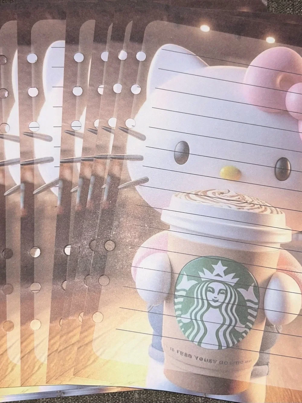 Hello Kitty Coffee A5 soft Binder with pape